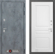Входная металлическая Дверь Лабиринт (LABIRINT) Бетон 03 Белый софт в Краснознаменске