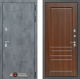 Входная металлическая Дверь Лабиринт (LABIRINT) Бетон 03 Орех бренди в Краснознаменске