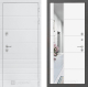 Входная металлическая Дверь Лабиринт (LABIRINT) Трендо Зеркало 19 Белый софт в Краснознаменске