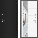 Входная металлическая Дверь Лабиринт (LABIRINT) Classic шагрень черная Зеркало 19 Белый софт в Краснознаменске
