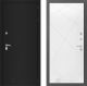 Дверь Лабиринт (LABIRINT) Classic шагрень черная 24 Белый софт в Краснознаменске