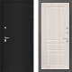 Входная металлическая Дверь Лабиринт (LABIRINT) Classic шагрень черная 03 Сандал белый в Краснознаменске