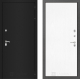 Входная металлическая Дверь Лабиринт (LABIRINT) Classic шагрень черная 07 Белое дерево в Краснознаменске