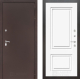 Дверь Лабиринт (LABIRINT) Classic антик медь 26 Белый (RAL-9003) в Краснознаменске