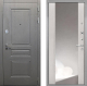 Входная металлическая Дверь Интекрон (INTECRON) Брайтон Графит ФЛЗ-516 Зеркало Сосна белая в Краснознаменске