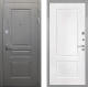 Входная металлическая Дверь Интекрон (INTECRON) Брайтон Графит КВ-2 Белый матовый в Краснознаменске