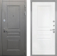 Входная металлическая Дверь Интекрон (INTECRON) Брайтон Графит ФЛ-243 Белый матовый в Краснознаменске