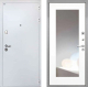 Входная металлическая Дверь Интекрон (INTECRON) Колизей White ФЛЗ-120-М Зеркало Белый матовый в Краснознаменске