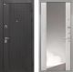 Входная металлическая Дверь Интекрон (INTECRON) Олимпия Black 4К ФЛЗ-516 Зеркало Сосна белая в Краснознаменске