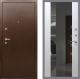 Входная металлическая Дверь Рекс (REX) 1А Медный Антик СБ-16 Зеркало Белый ясень в Краснознаменске