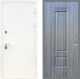 Входная металлическая Дверь Рекс (REX) 5 Белая Шагрень FL-2 Сандал грей в Краснознаменске