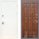 Входная металлическая Дверь Рекс (REX) 5 Белая Шагрень FL-33 орех тисненый в Краснознаменске