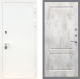 Входная металлическая Дверь Рекс (REX) 5 Белая Шагрень FL-117 Бетон светлый в Краснознаменске