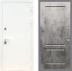 Входная металлическая Дверь Рекс (REX) 5 Белая Шагрень FL-117 Бетон темный в Краснознаменске