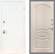 Входная металлическая Дверь Рекс (REX) 5 Белая Шагрень FL-128 Беленый дуб в Краснознаменске