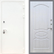 Входная металлическая Дверь Рекс (REX) 5 Белая Шагрень FL-128 Лиственница беж в Краснознаменске