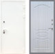 Входная металлическая Дверь Рекс (REX) 5 Белая Шагрень FL-128 Сандал белый в Краснознаменске