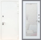 Входная металлическая Дверь Рекс (REX) 5 Белая Шагрень Зеркало Пастораль Белый ясень в Краснознаменске
