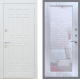 Входная металлическая Дверь Рекс (REX) 8 Силк Сноу Зеркало Пастораль Сандал белый в Краснознаменске