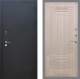 Входная металлическая Дверь Рекс (REX) 1A Черный Муар FL-2 Беленый дуб в Краснознаменске