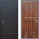 Входная металлическая Дверь Рекс (REX) 1A Черный Муар FL-33 орех тисненый в Краснознаменске