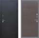 Входная металлическая Дверь Рекс (REX) 1A Черный Муар GL венге поперечный в Краснознаменске