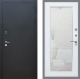 Входная металлическая Дверь Рекс (REX) 1A Черный Муар Зеркало Пастораль Белый ясень в Краснознаменске
