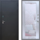 Входная металлическая Дверь Рекс (REX) 1A Черный Муар Зеркало Пастораль Сандал белый в Краснознаменске