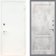 Входная металлическая Дверь Рекс (REX) 1А Белая шагрень FL-117 Бетон светлый в Краснознаменске