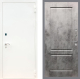 Входная металлическая Дверь Рекс (REX) 1А Белая шагрень FL-117 Бетон темный в Краснознаменске