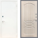 Входная металлическая Дверь Рекс (REX) 1А Белая шагрень FL-128 Беленый дуб в Краснознаменске