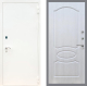 Входная металлическая Дверь Рекс (REX) 1А Белая шагрень FL-128 Лиственница беж в Краснознаменске