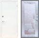 Входная металлическая Дверь Рекс (REX) 1А Белая шагрень Зеркало Пастораль Сандал белый в Краснознаменске