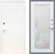 Входная металлическая Дверь Рекс (REX) 1А Белая шагрень Зеркало Пастораль Силк Сноу в Краснознаменске