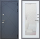 Входная металлическая Дверь Рекс (REX) 13 Силк Титан Зеркало Пастораль Белый ясень в Краснознаменске