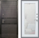 Входная металлическая Дверь Рекс (REX) 15 Черный Кварц Зеркало Пастораль Белый ясень в Краснознаменске