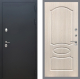 Входная металлическая Дверь Рекс (REX) 5 Черный Муар FL-128 Беленый дуб в Краснознаменске