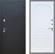 Входная металлическая Дверь Рекс (REX) 5 Черный Муар FL-128 Белый ясень в Краснознаменске
