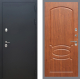 Входная металлическая Дверь Рекс (REX) 5 Черный Муар FL-128 Морёная берёза в Краснознаменске
