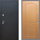 Входная металлическая Дверь Рекс (REX) 5 Черный Муар FL-128 Дуб в Краснознаменске