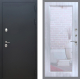 Входная металлическая Дверь Рекс (REX) 5 Черный Муар Зеркало Пастораль Сандал белый в Краснознаменске