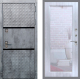 Входная металлическая Дверь Рекс (REX) 15 Бетон Темный Зеркало Пастораль Сандал белый в Краснознаменске