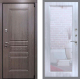 Входная металлическая Дверь Рекс (REX) Премиум-S Зеркало Пастораль Сандал белый в Краснознаменске
