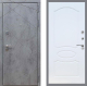 Входная металлическая Дверь Рекс (REX) 13 Бетон Темный FL-128 Белый ясень в Краснознаменске