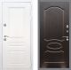Входная металлическая Дверь Рекс (REX) Премиум-н Силк Сноу FL-128 Венге светлый в Краснознаменске