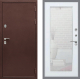 Дверь Рекс (REX) 5 металл 3 мм Зеркало Пастораль Белый ясень в Краснознаменске