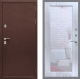 Входная металлическая Дверь Рекс (REX) 5 металл 3 мм Зеркало Пастораль Сандал белый в Краснознаменске